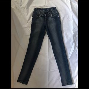 High waisted skinny jeans